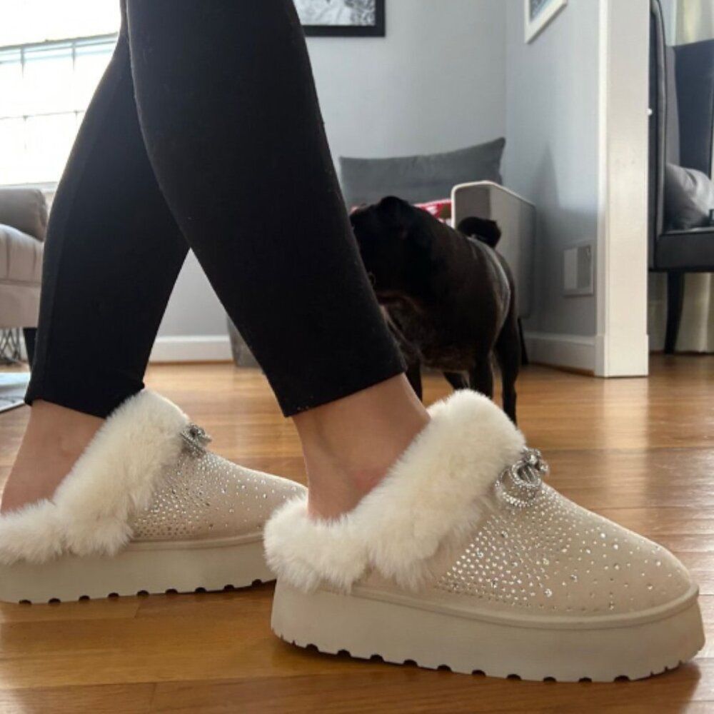πππβTOP Moda Fur-Lined Platform Slip-Onsπππ - Picture 9 of 16